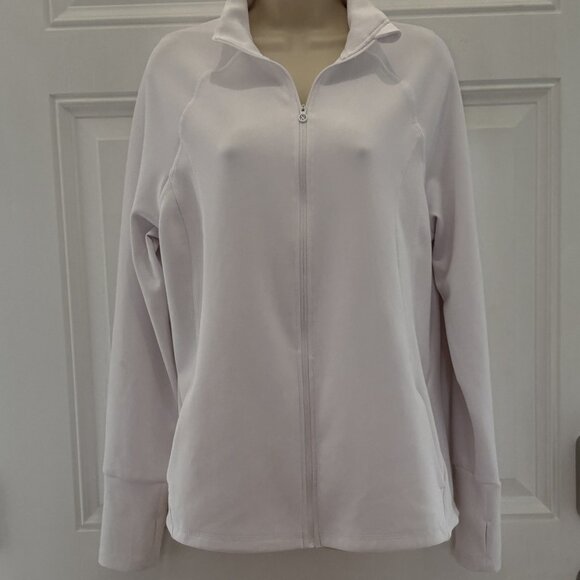 White Zippered Jacket by Layers - Picture 1 of 2